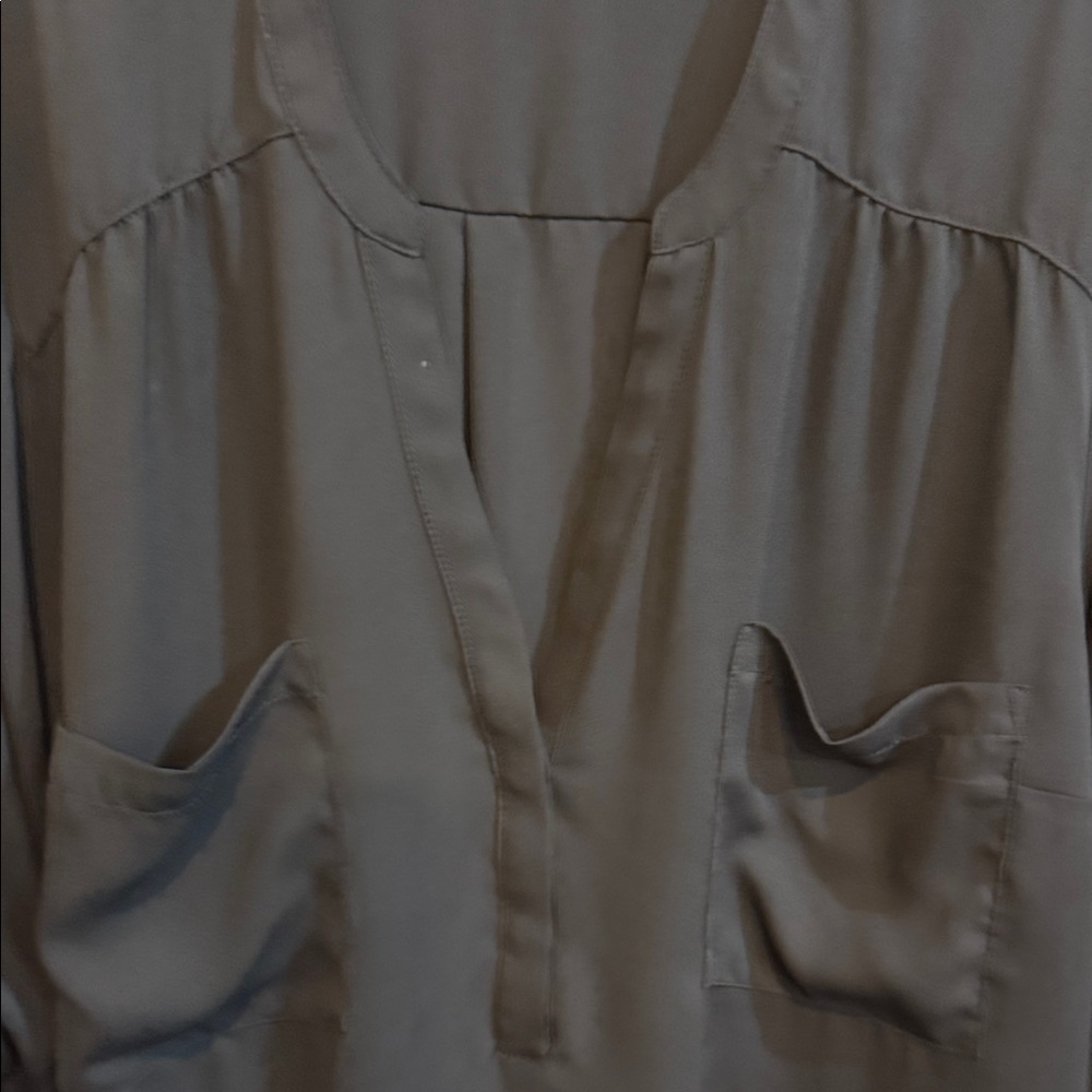 Torrid Black V-Neck Blouse - Picture 4 of 5